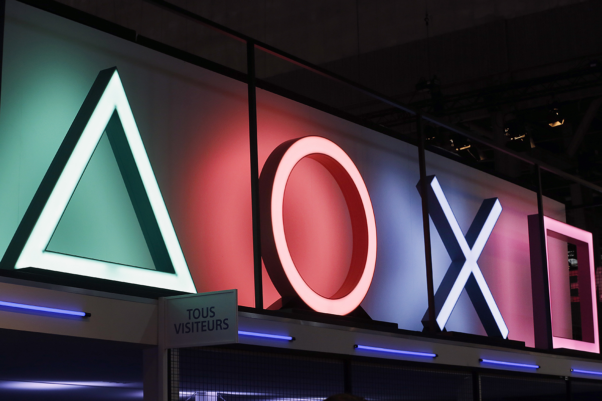 Sony PlayStation Buttons Logo is displayed during the 'Paris Games Week'