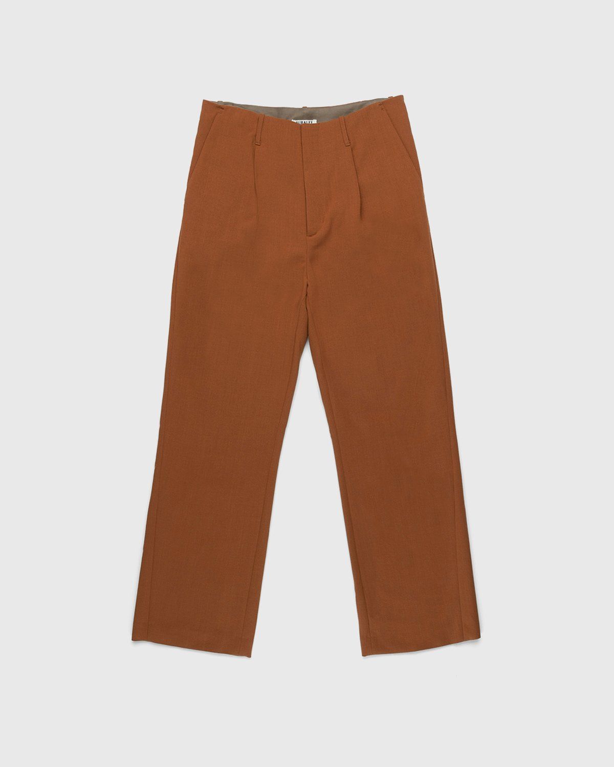 Auralee – Ultra-Fine Wool Pants Dark Orange - Pants - Orange - Image 1