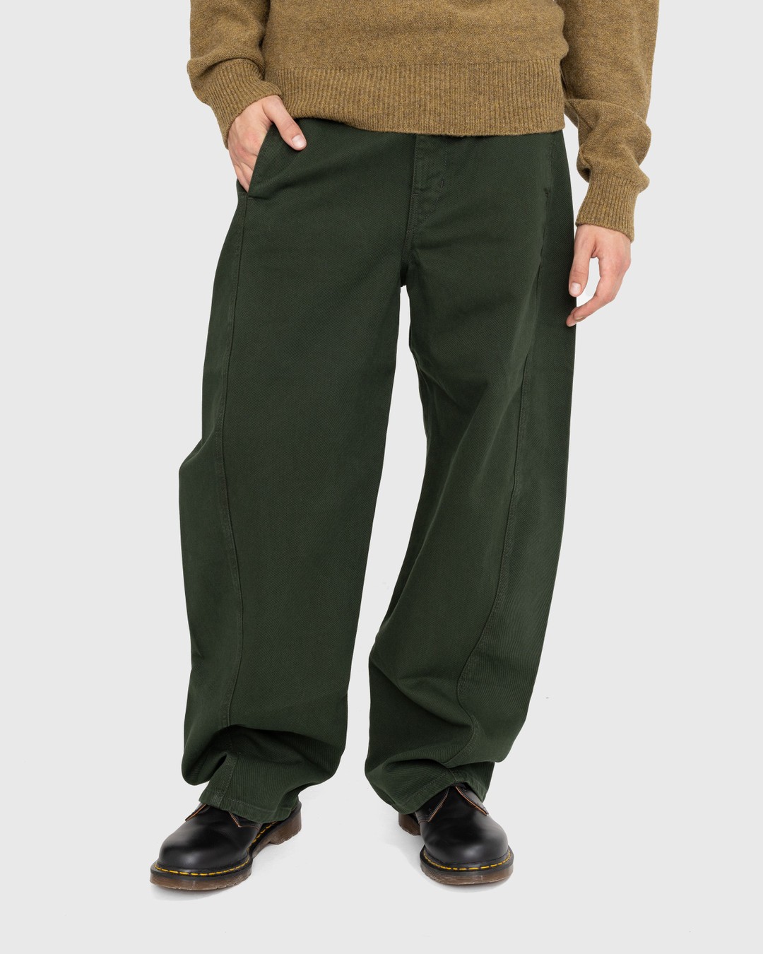 Lemaire – Twisted Belted Pants Green - Pants - Green - Image 2