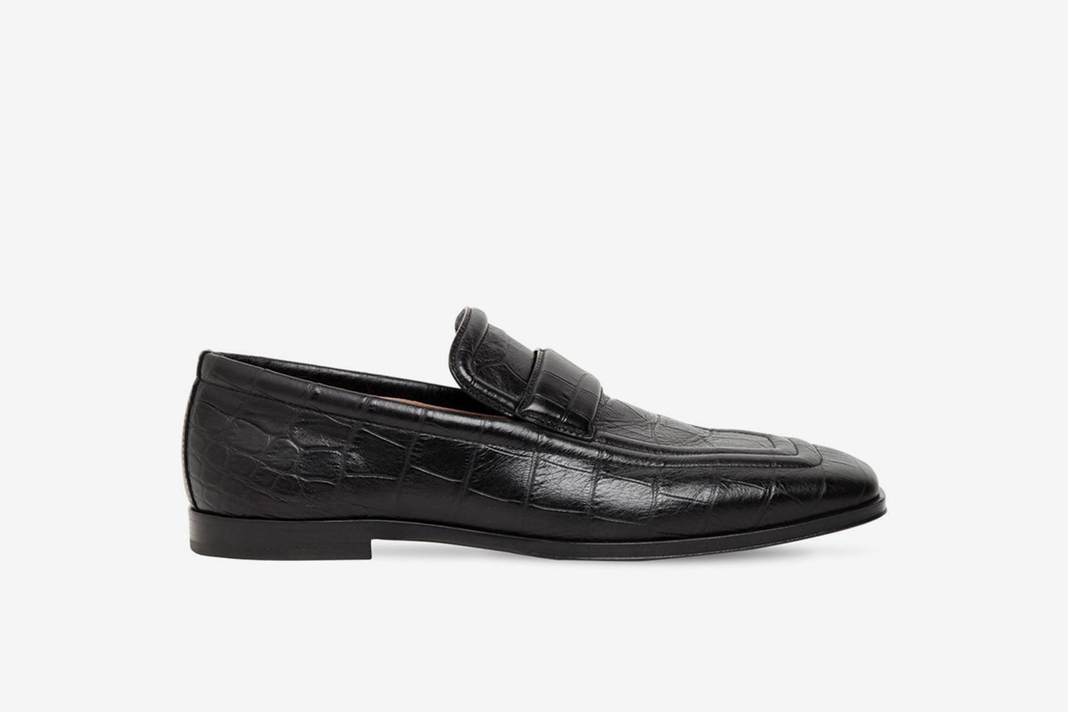 Croc Embossed Leather Loafers