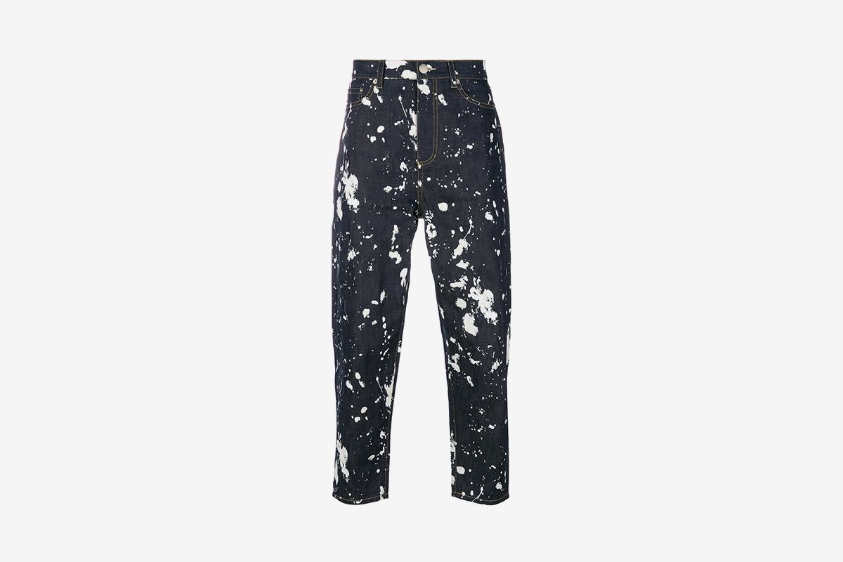 Kanye west painted jeans clearance