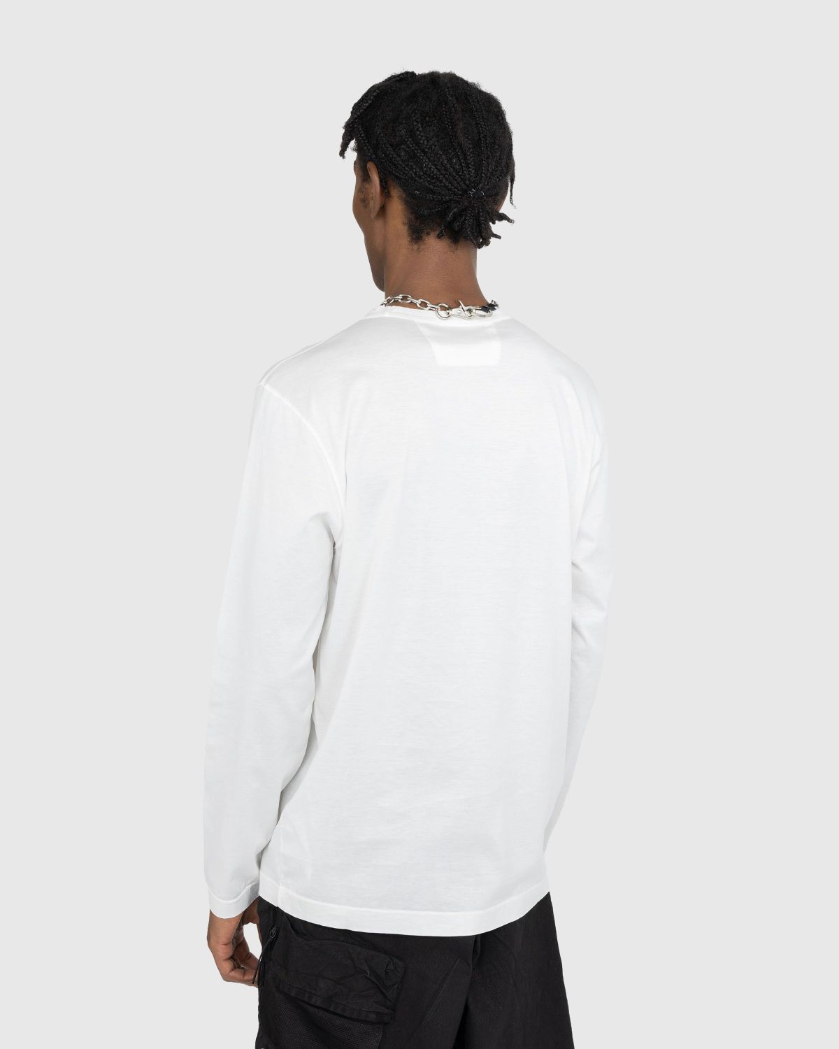 C.P. Company – Logo Patch Long-Sleeve T-Shirt Gauze White - Longsleeves - White - Image 3