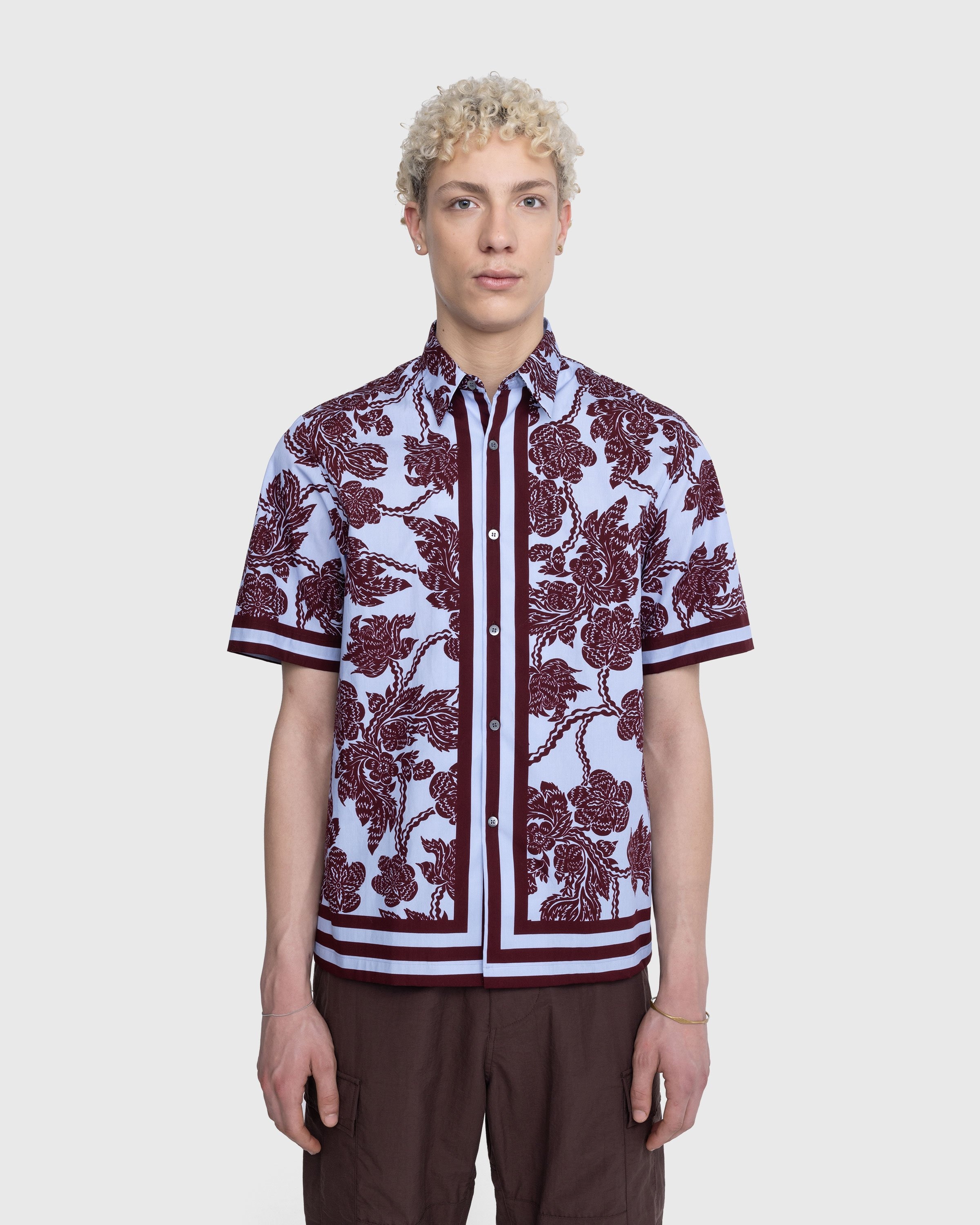 Dries van Noten – Clasen Shirt Burgundy - Shirts - Multi - Image 2