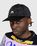Marine Serre – Embroidered Regenerated Moire Cap Black - Hats - Black - Image 4