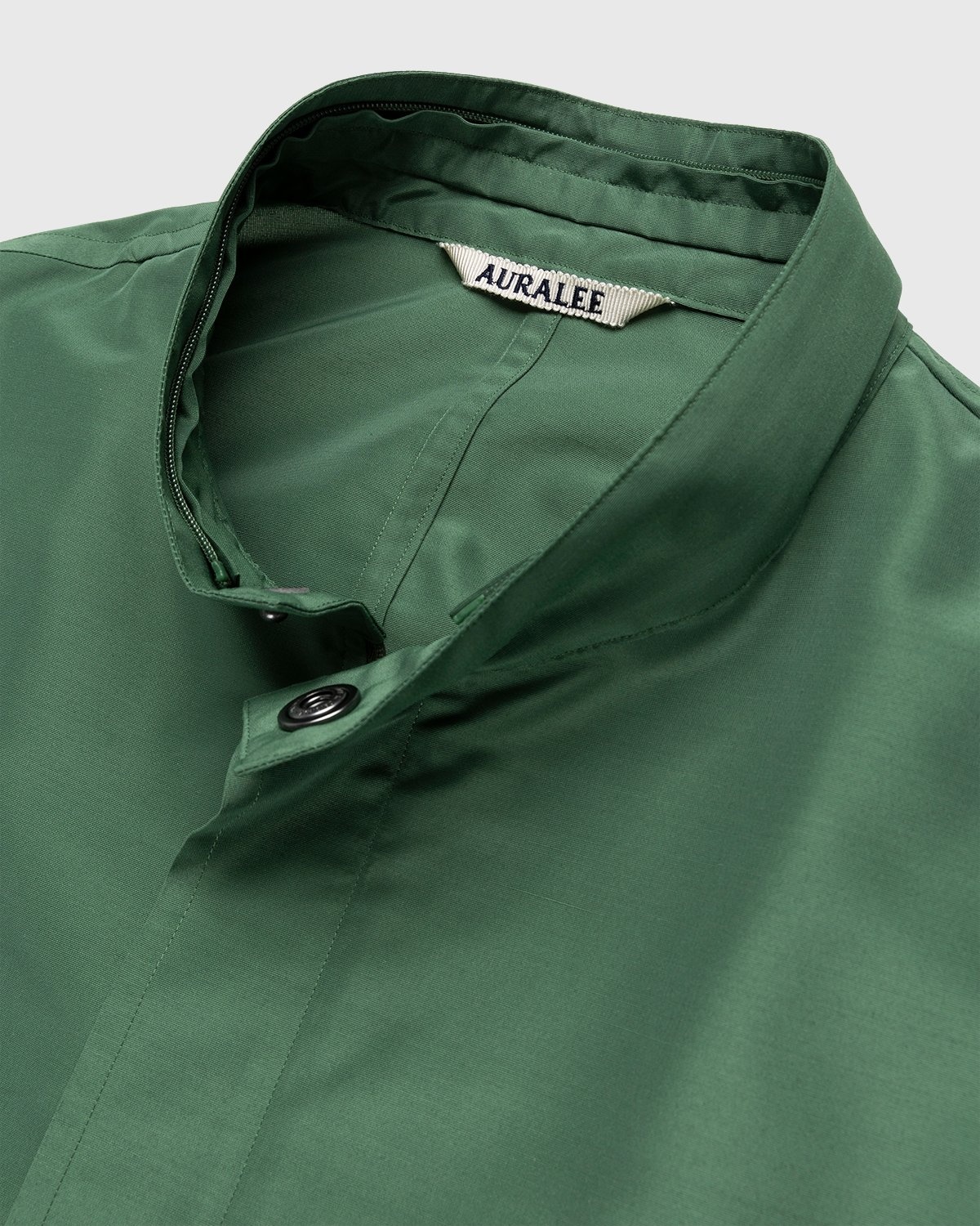Auralee – Silk Polyester Hooded Jacket Green - Outerwear - Green - Image 4