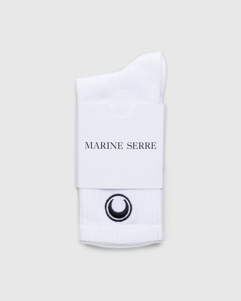 Marine Serre – Embroidered Olympic Socks White