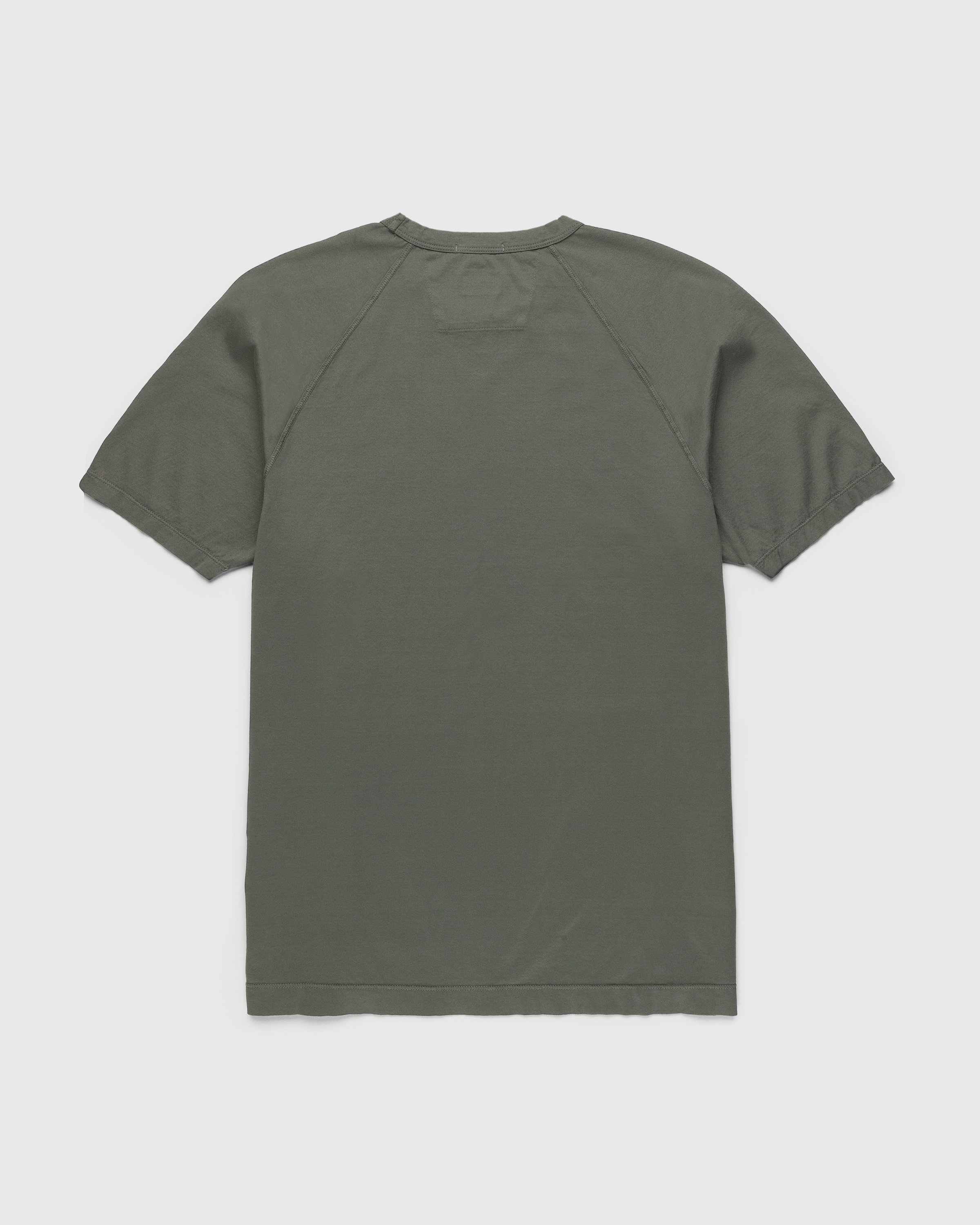 C.P. Company – Mercerized Light Jersey T-Shirt Light Thyme - T-shirts - Yellow - Image 2