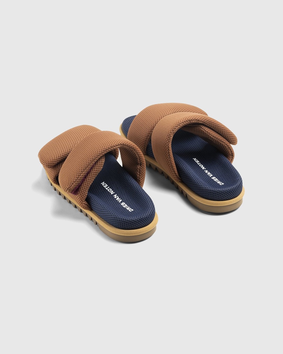 Dries van Noten – Double Strap Sandals Brown/Navy - Sandals - Brown - Image 4