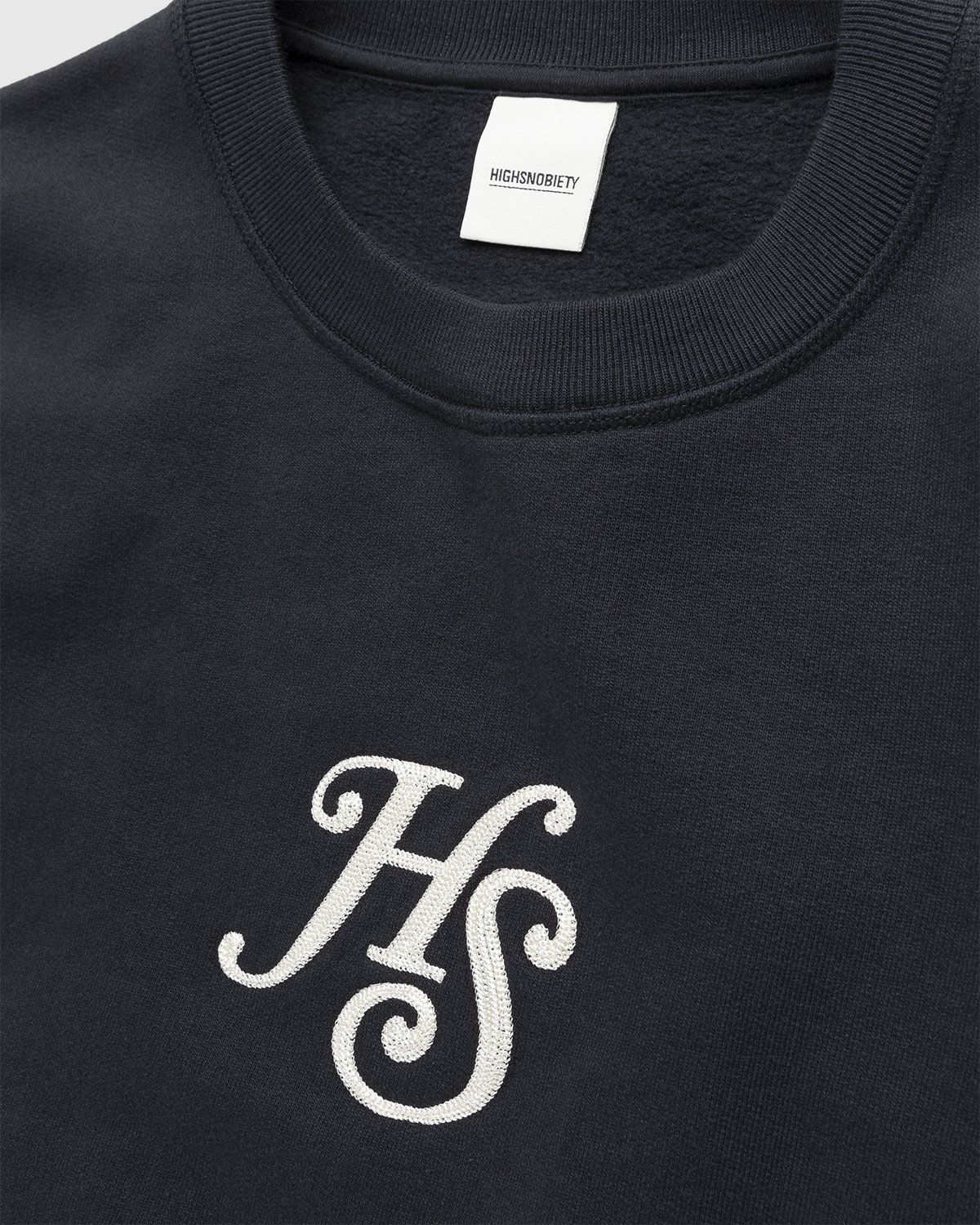 Highsnobiety – Logo Fleece Staples Crew Black - Sweatshirts - Black - Image 3