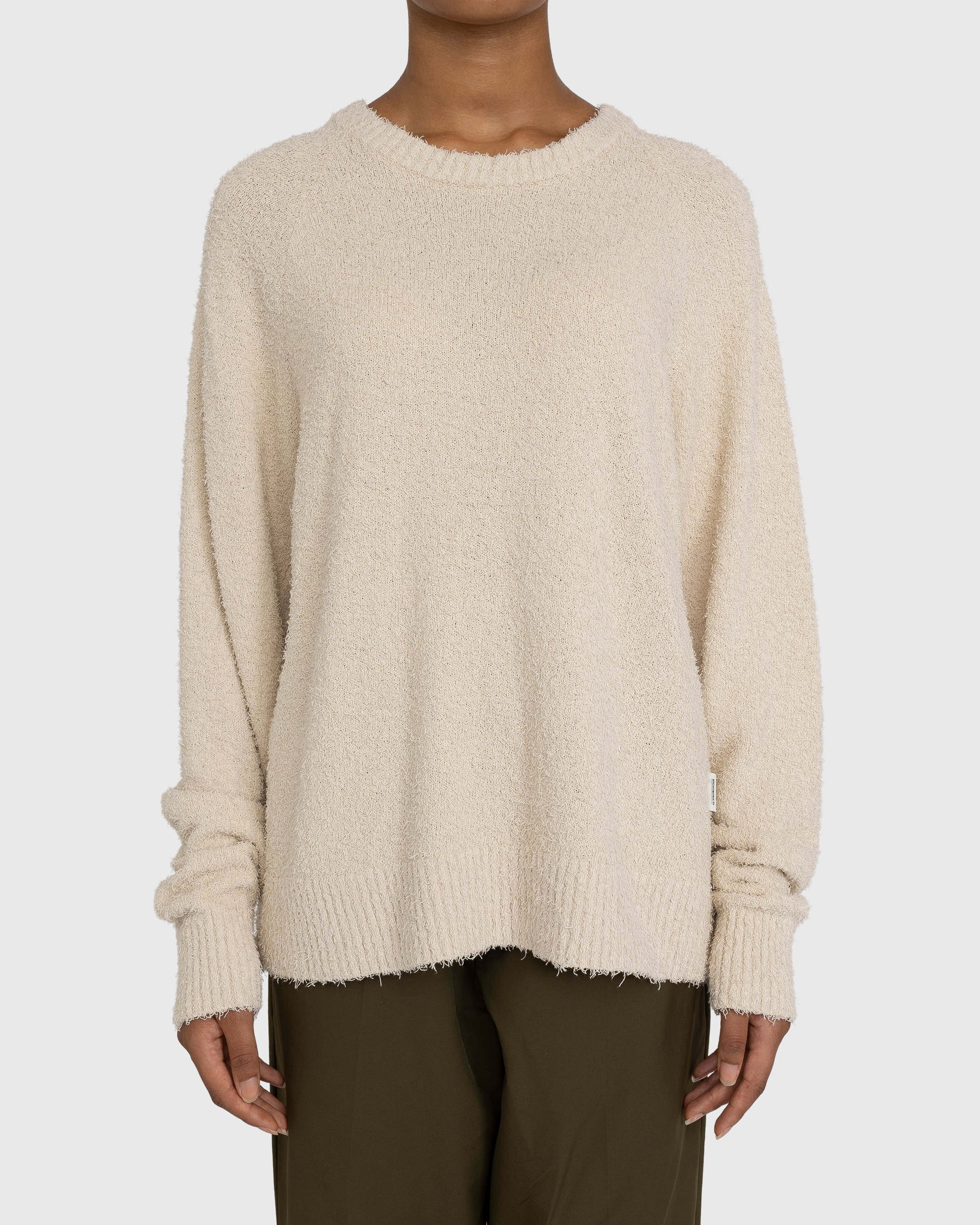 Highsnobiety – Raglan Crewneck Sweater Beige - Knitwear - Beige - Image 2