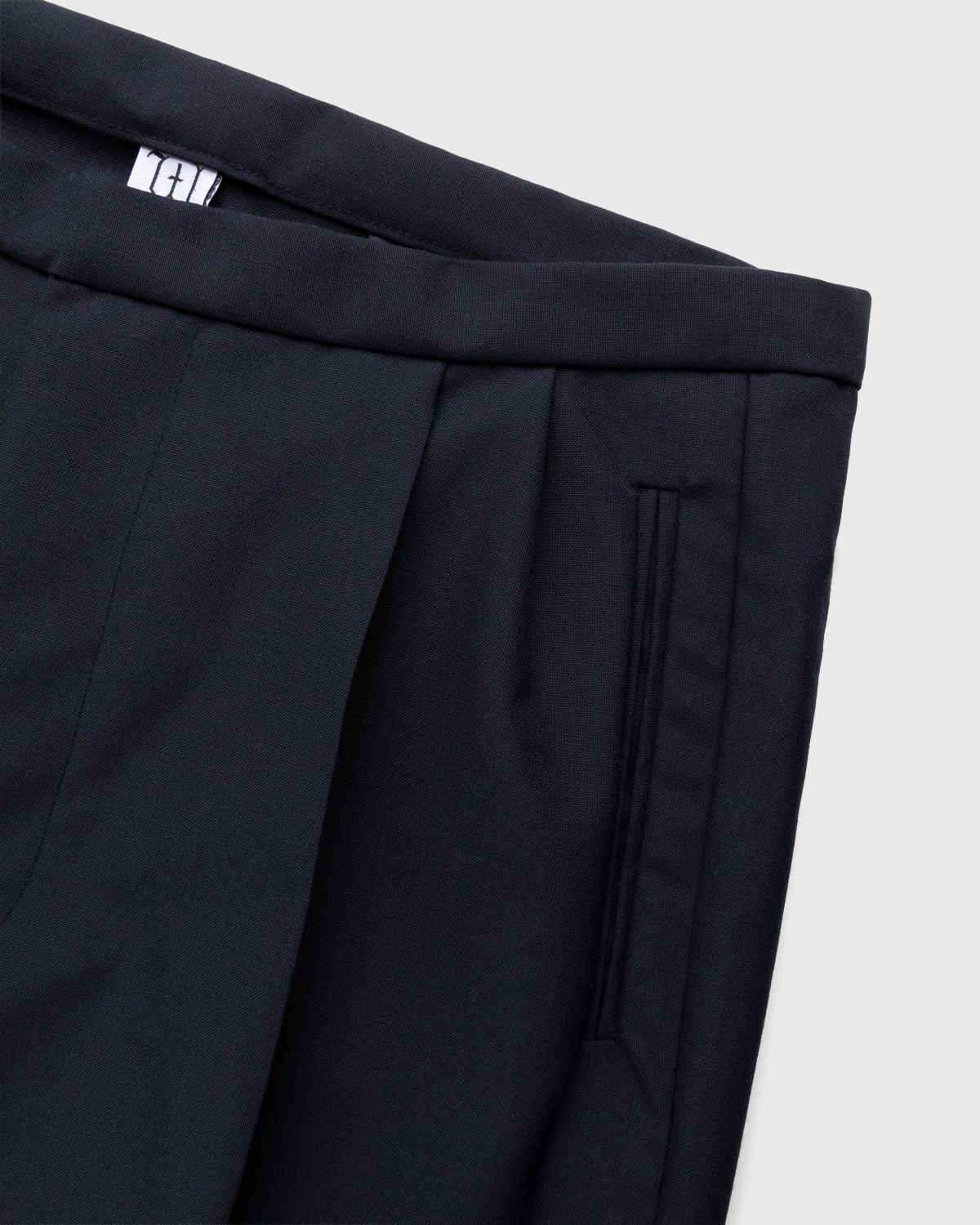 Winnie New York – Pleated Wool Trousers Navy - Pants - Blue - Image 4