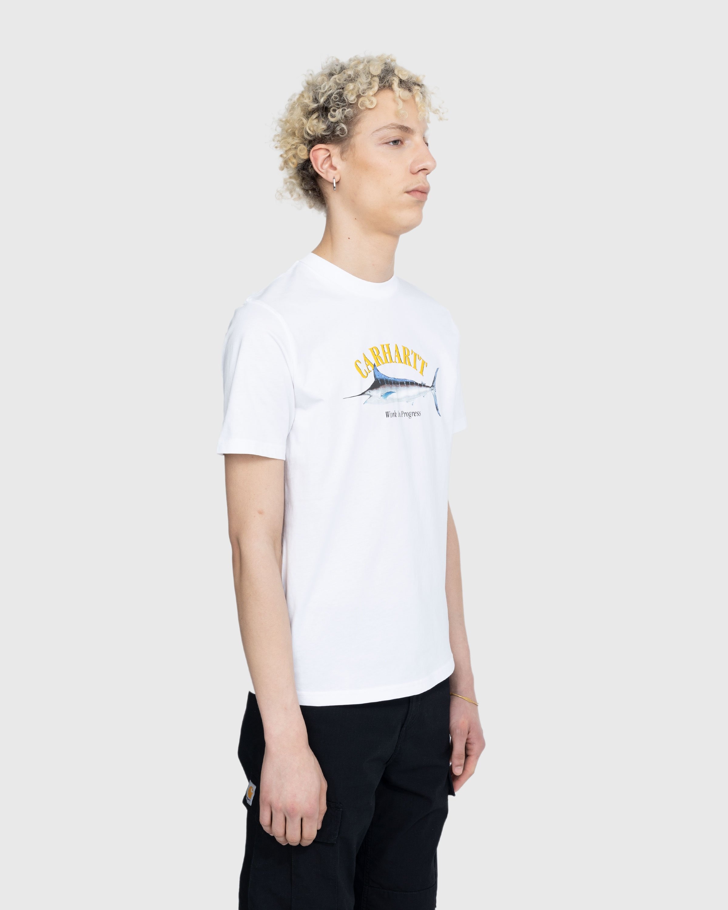 Carhartt WIP – Marlin T-Shirt White - Tops - White - Image 4