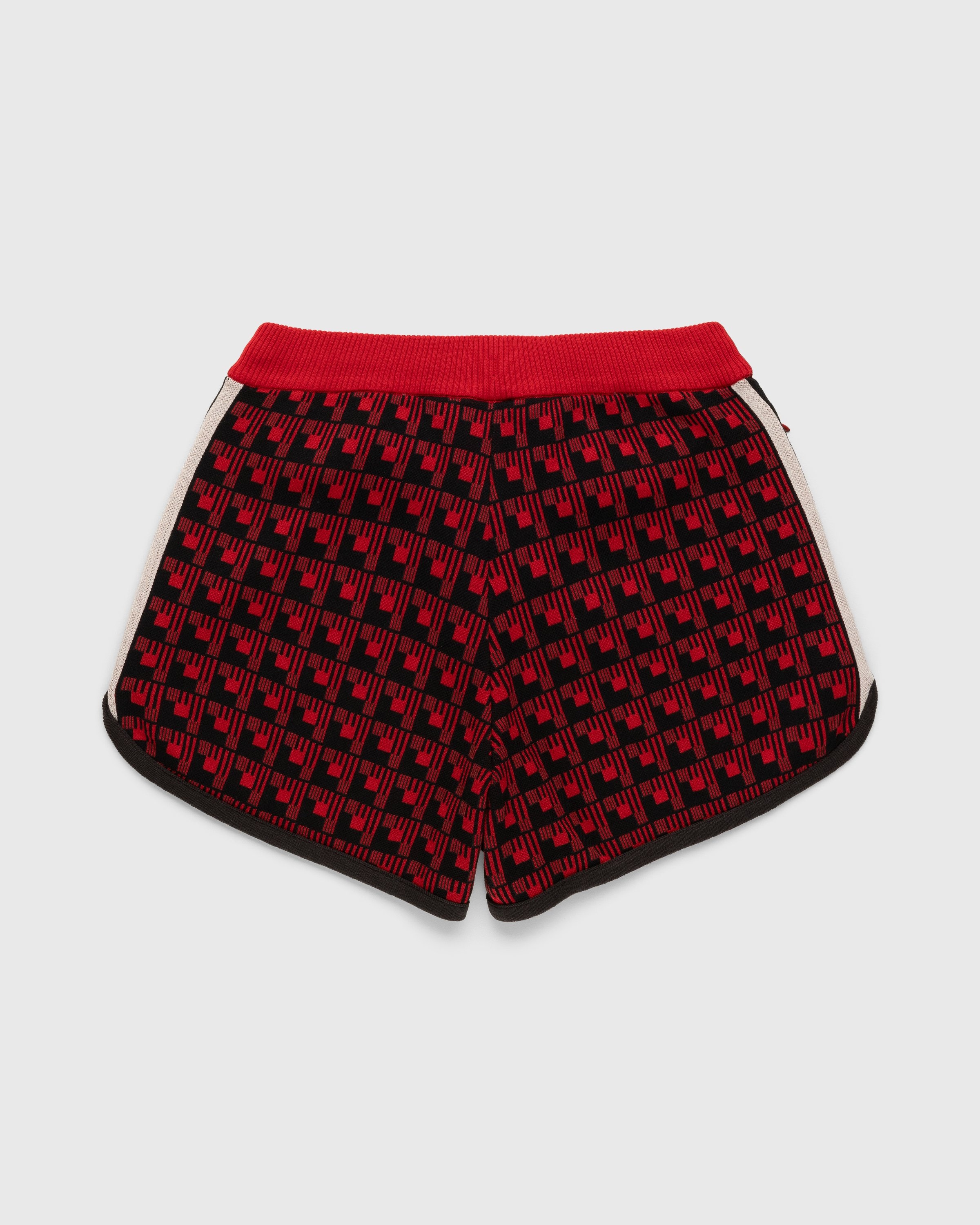 Adidas x Wales Bonner – WB Knit Shorts Scarlet/Black - Shorts - Red - Image 2