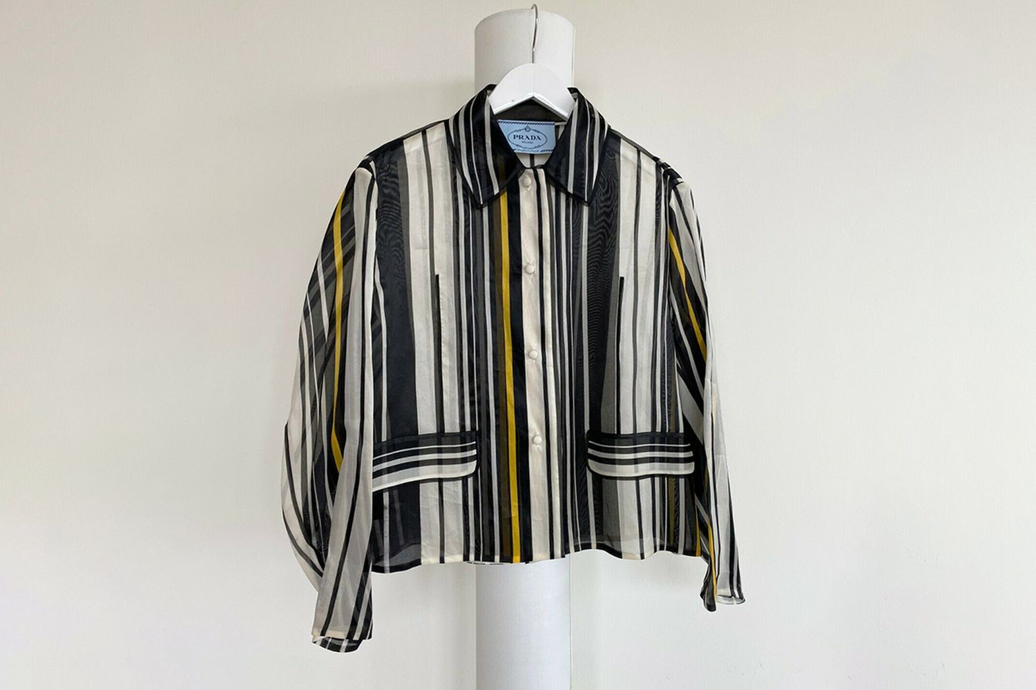 Silk Organza Stripe Printed Jacket
