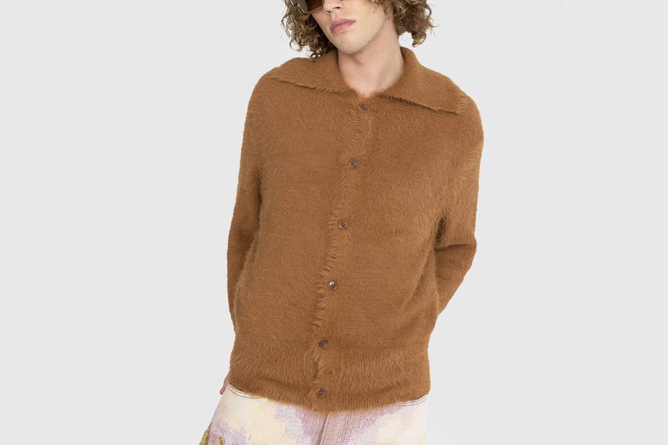 Geometric Print Fuzzy Sweater 2393 main image 0