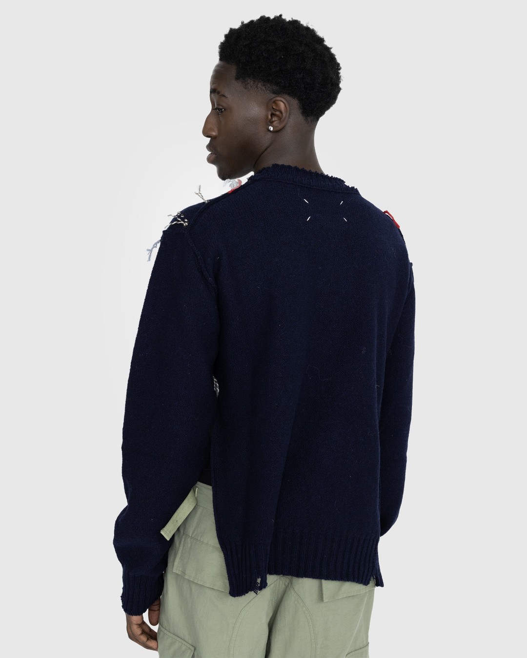 Maison Margiela – Distressed Wool Crewneck Sweater Multi - Sweats - Multi - Image 3