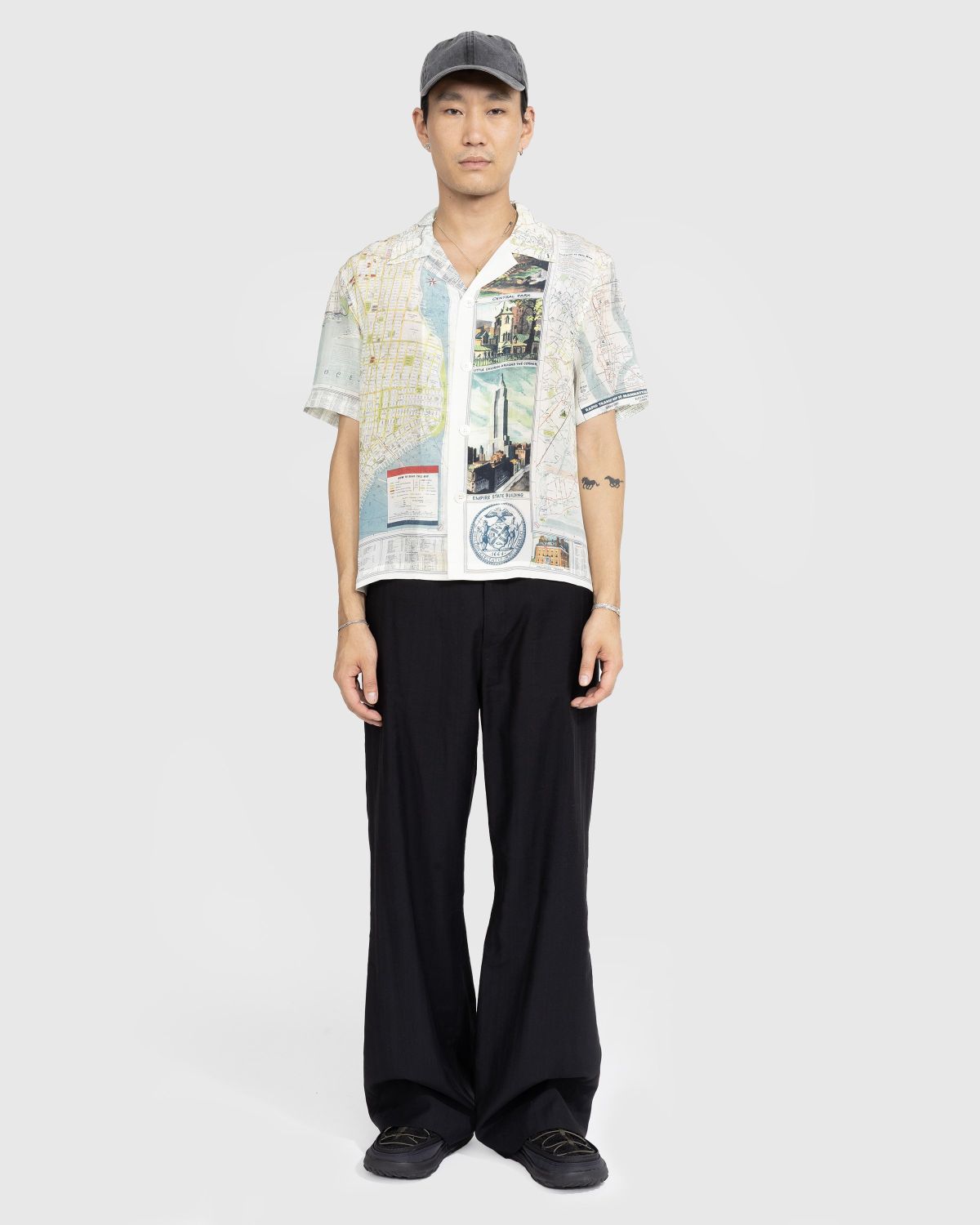 Bode – New York City Map Short-Sleeve Shirt Multi - Shirts - Multi - Image 2