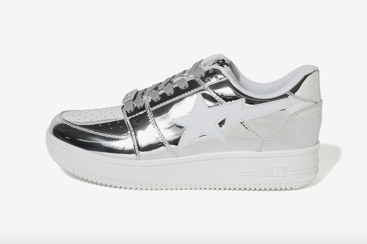 bape bapesta foil gold silver release date price A Bathing Ape
