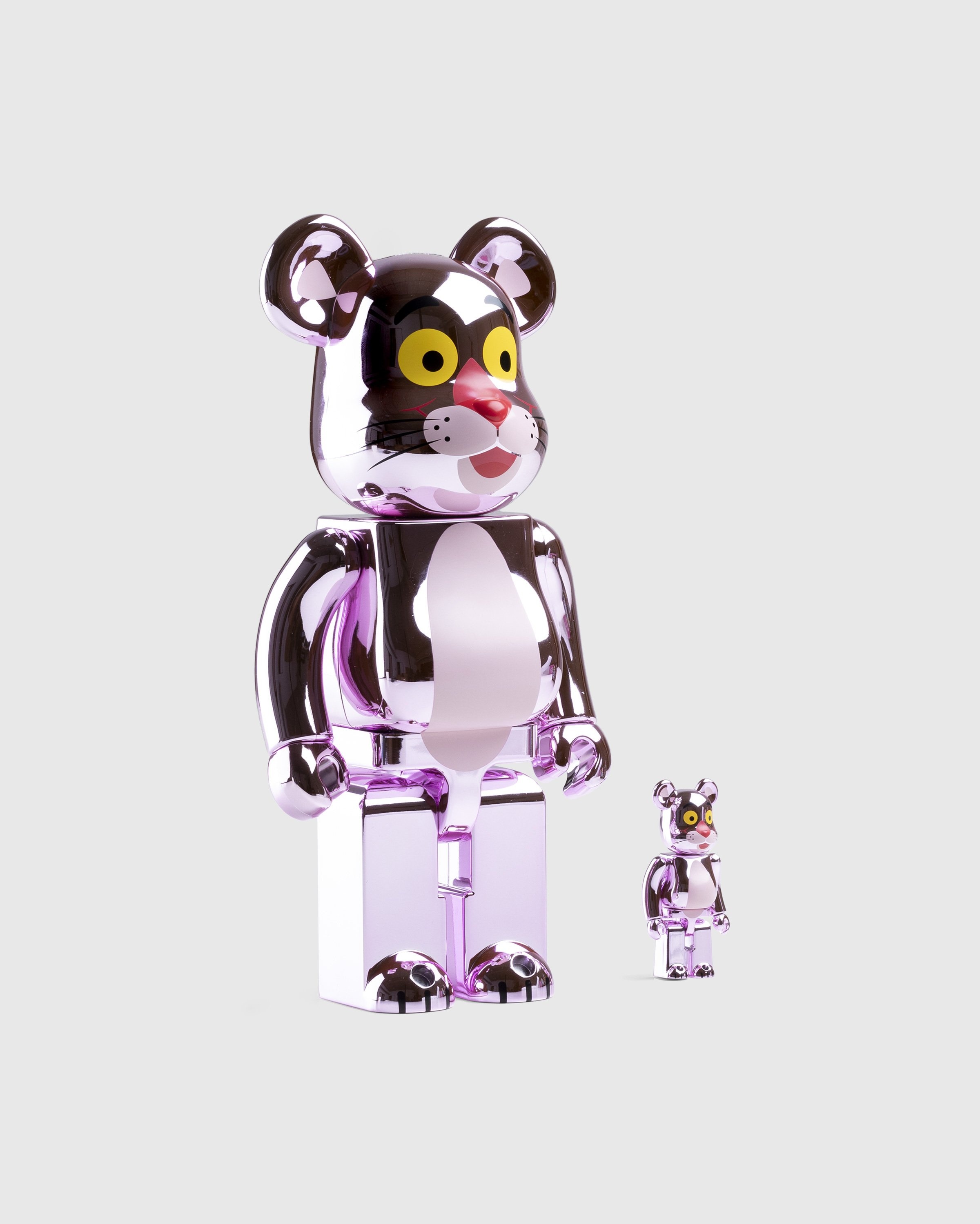 Medicom – Be@rbrick Pink Panther 100% & 400% Set Chrome Version - Toys - Pink - Image 3