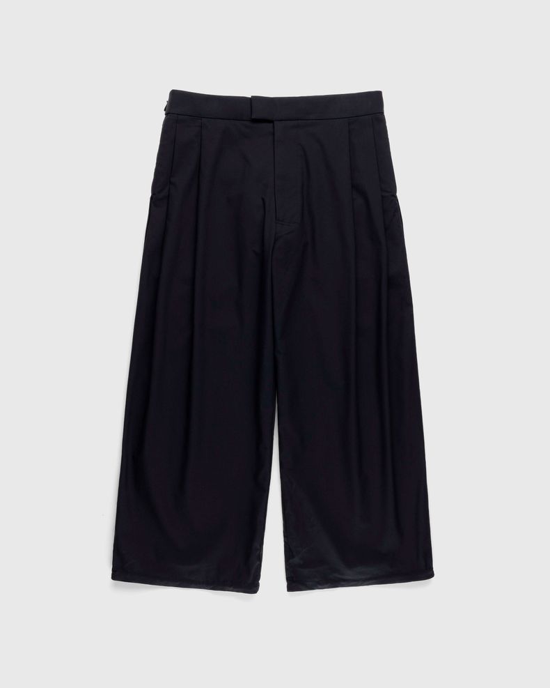 P48-CH Micro Twill Pleated Trouser Black