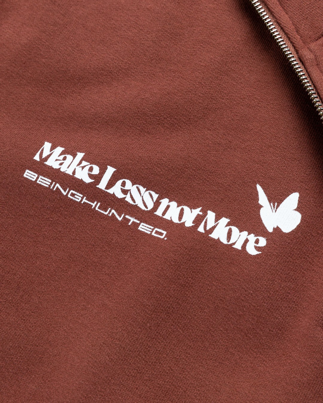 BEINGHUNTED x Highsnobiety – BERLIN, BERLIN 3 Zip Mock Neck Brown - Sweats - Brown - Image 3