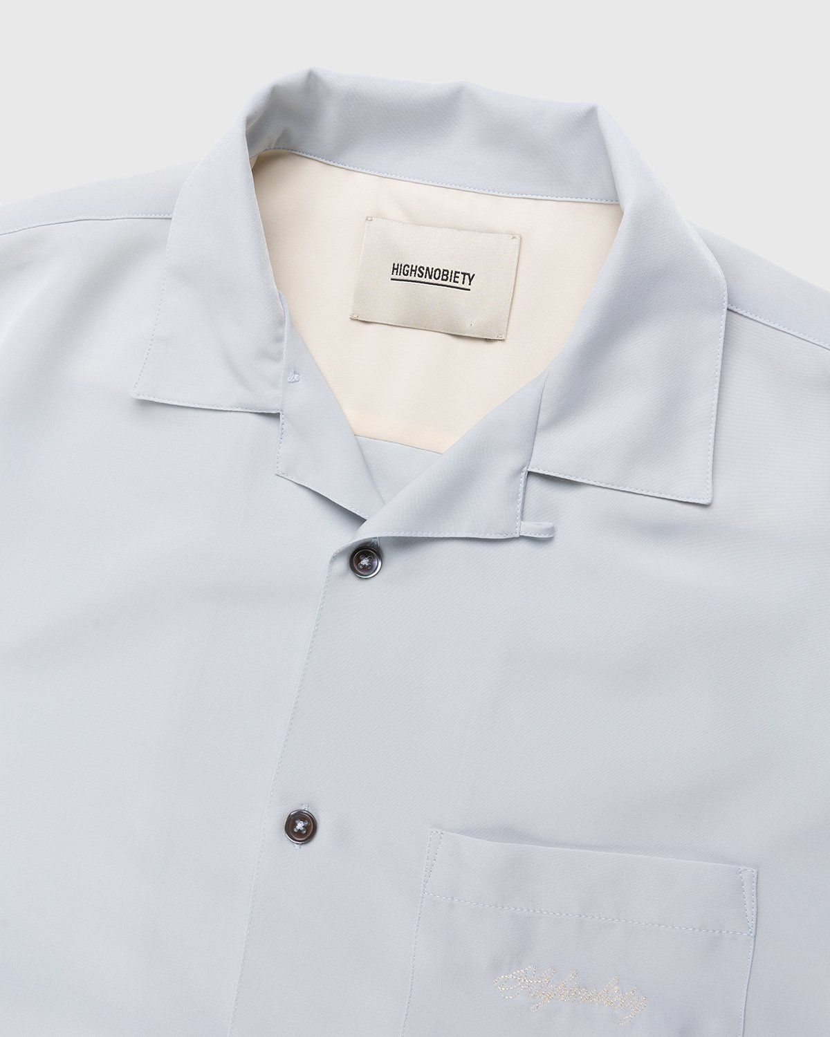 Highsnobiety – Rayon Short-Sleeve Shirt Sky Blue Cream - Shirts - Blue - Image 4