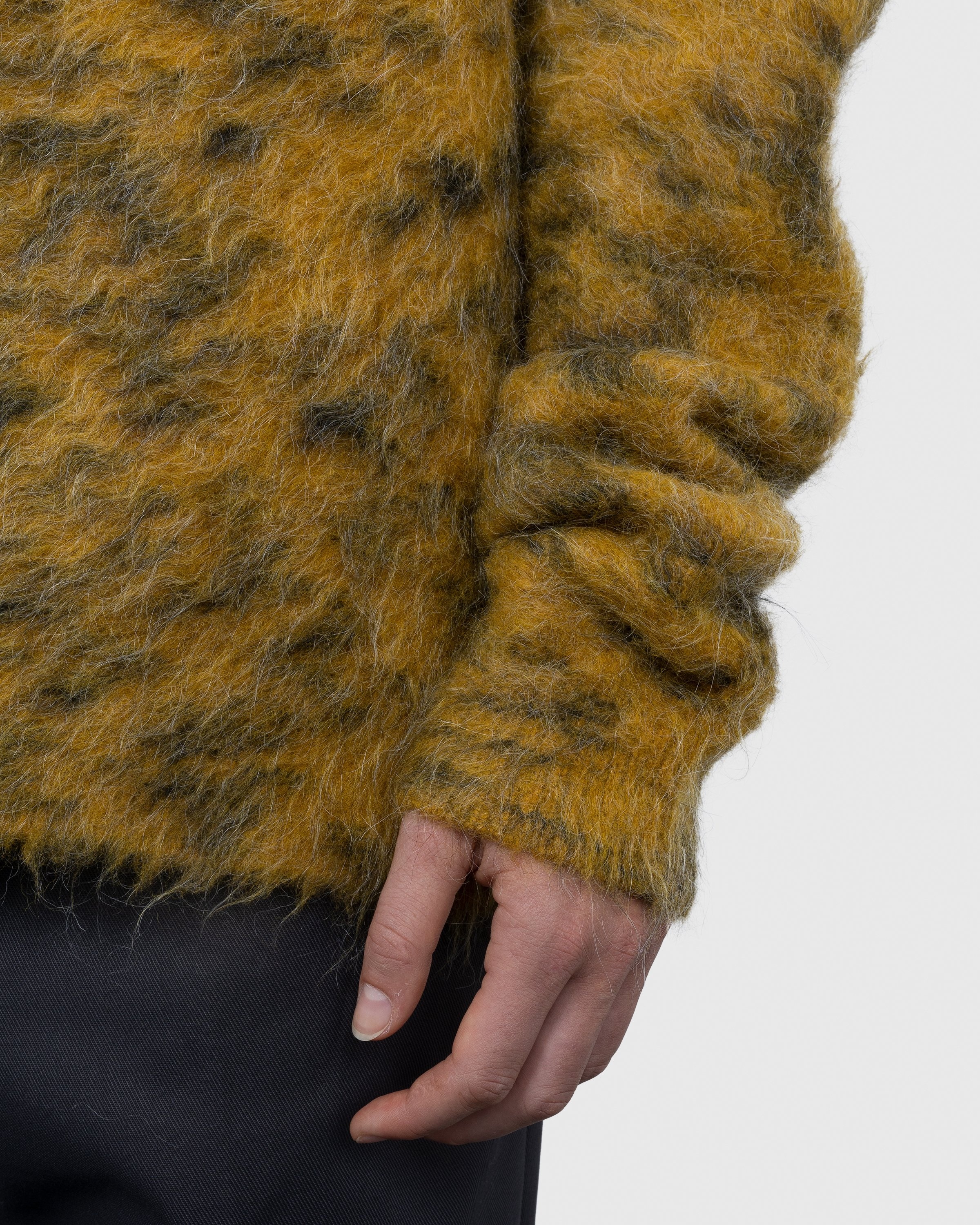 Acne Studios – Hairy Crewneck Sweater Yellow - Knitwear - Yellow - Image 5