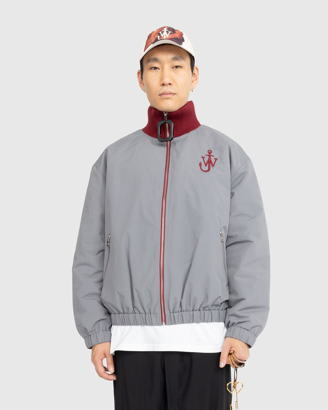 J.W. Anderson – Contrast Zip Front Blouson Grey - Outerwear - Grey - Image 2