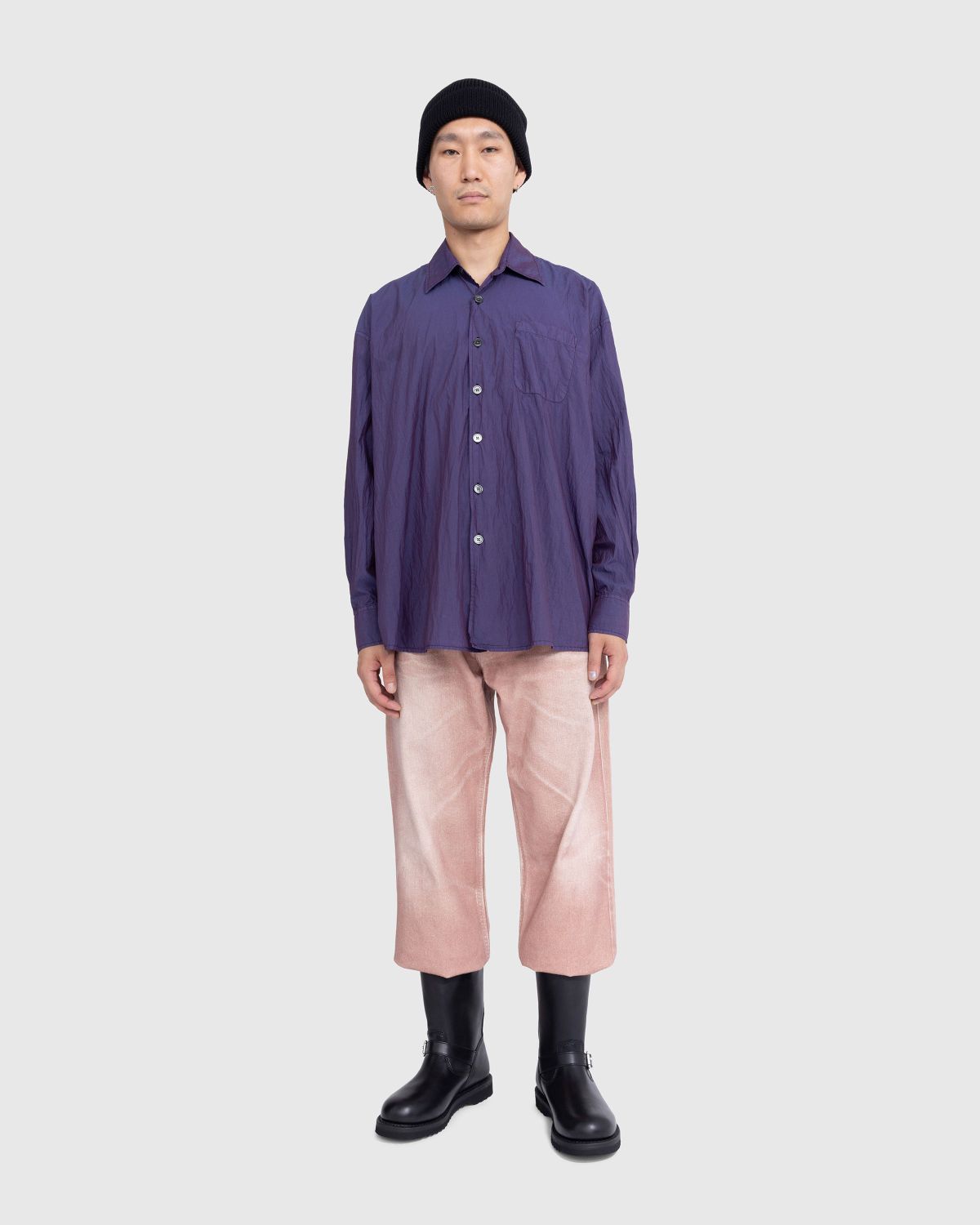 Our Legacy – Borrowed Shirt Blackcurrant Parachute Poplin - Shirts - Purple - Image 2