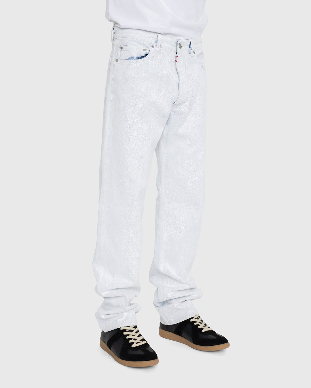 Maison Margiela – 5-Pocket Paint Jeans White - Pants - White - Image 3