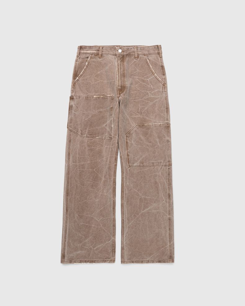 Patch Canvas Trousers Toffee Brown