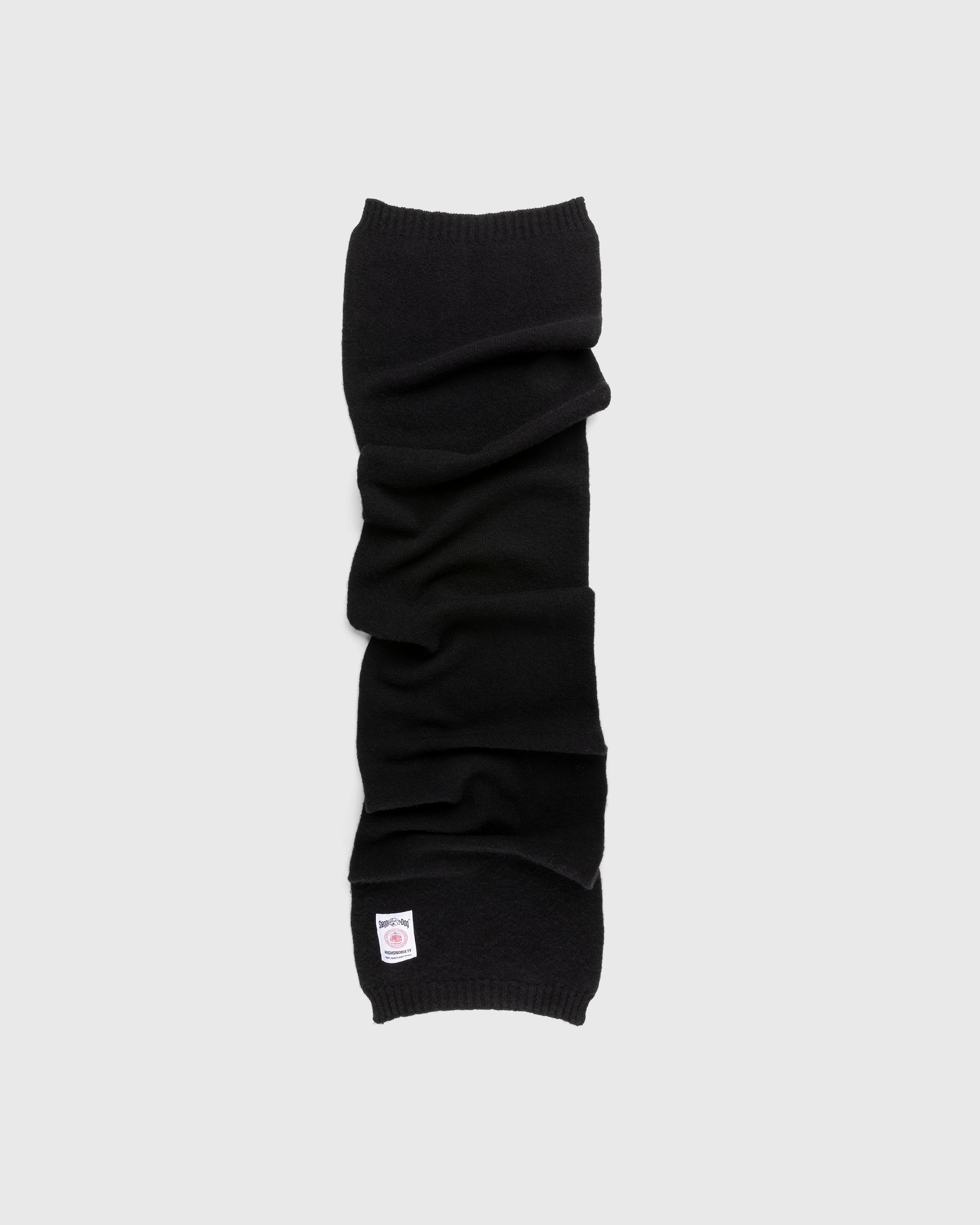 J. Press x Highsnobiety – Shaggy Dog Scarf Black - Scarves - Black - Image 1