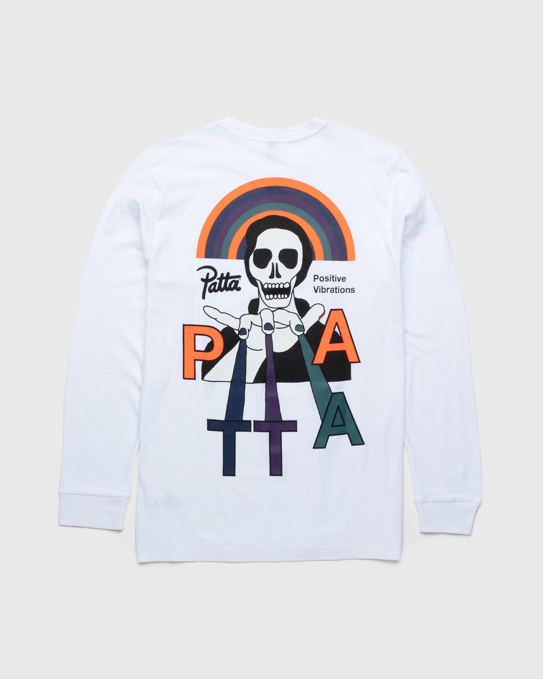 Patta – Positive Vibrations Longsleeve White - Longsleeves - White - Image 1