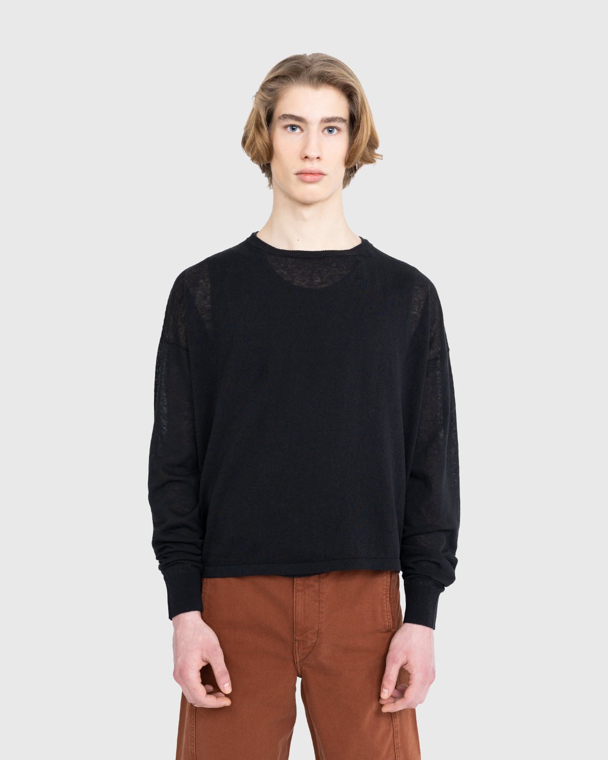 Lemaire – Boxy Cotton Linen Sweater Black | Highsnobiety Shop