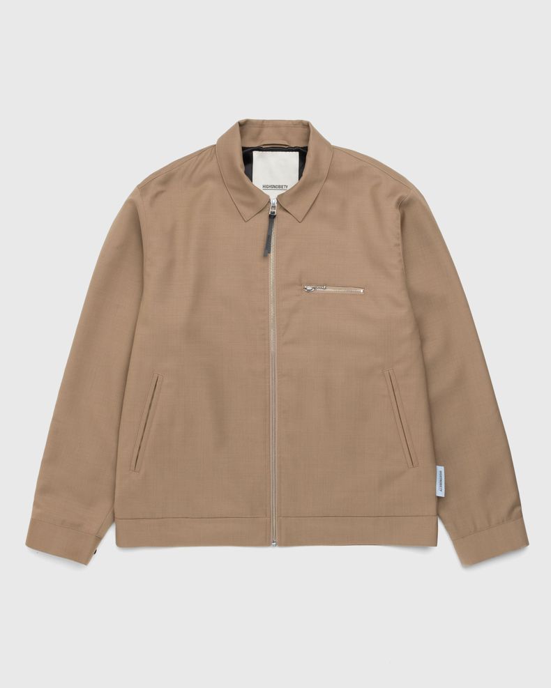 Tropical Wool Zip Jacket Sand