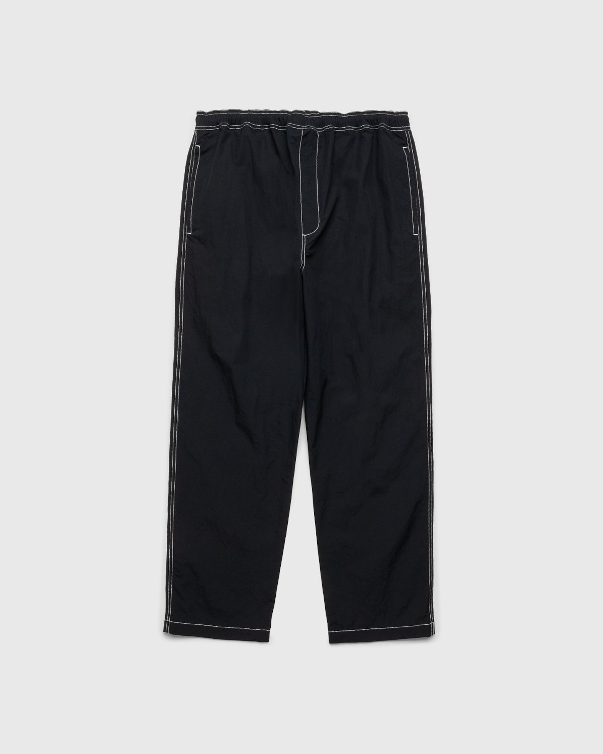 Highsnobiety – Contrast Brushed Nylon Elastic Pants Black - Pants - Black - Image 1