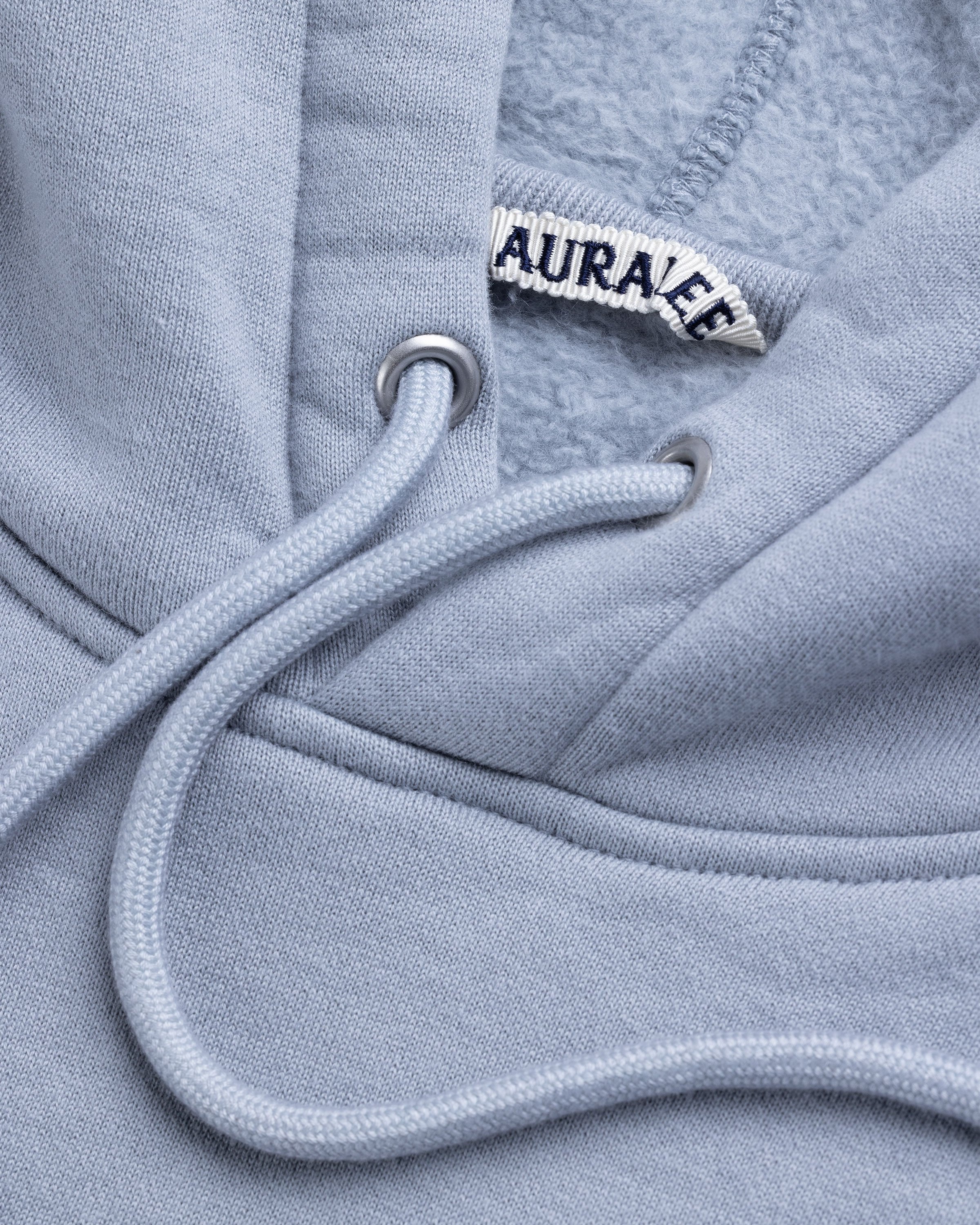 Auralee – Smooth Soft Pullover Hoodie Blue/Gray | Highsnobiety Shop | 