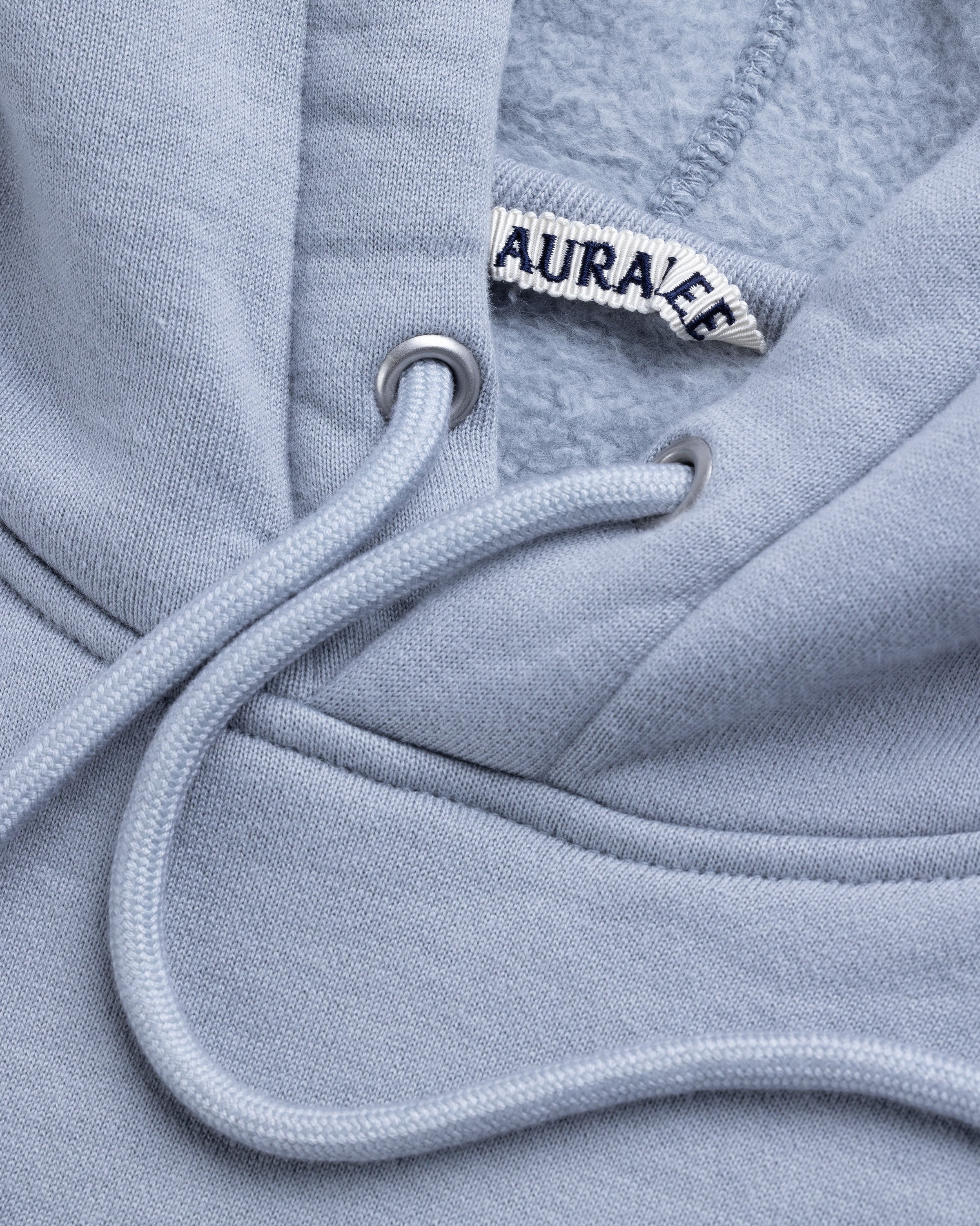 Auralee Smooth Soft Pullover Hoodie Blue Gray Highsnobiety Shop