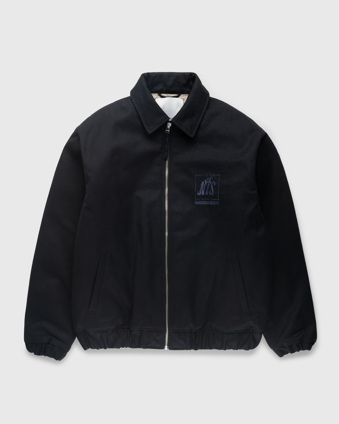 NTS x Highsnobiety – Stonewashed Canvas Bomber Jacket Black - Outerwear - Black - Image 2