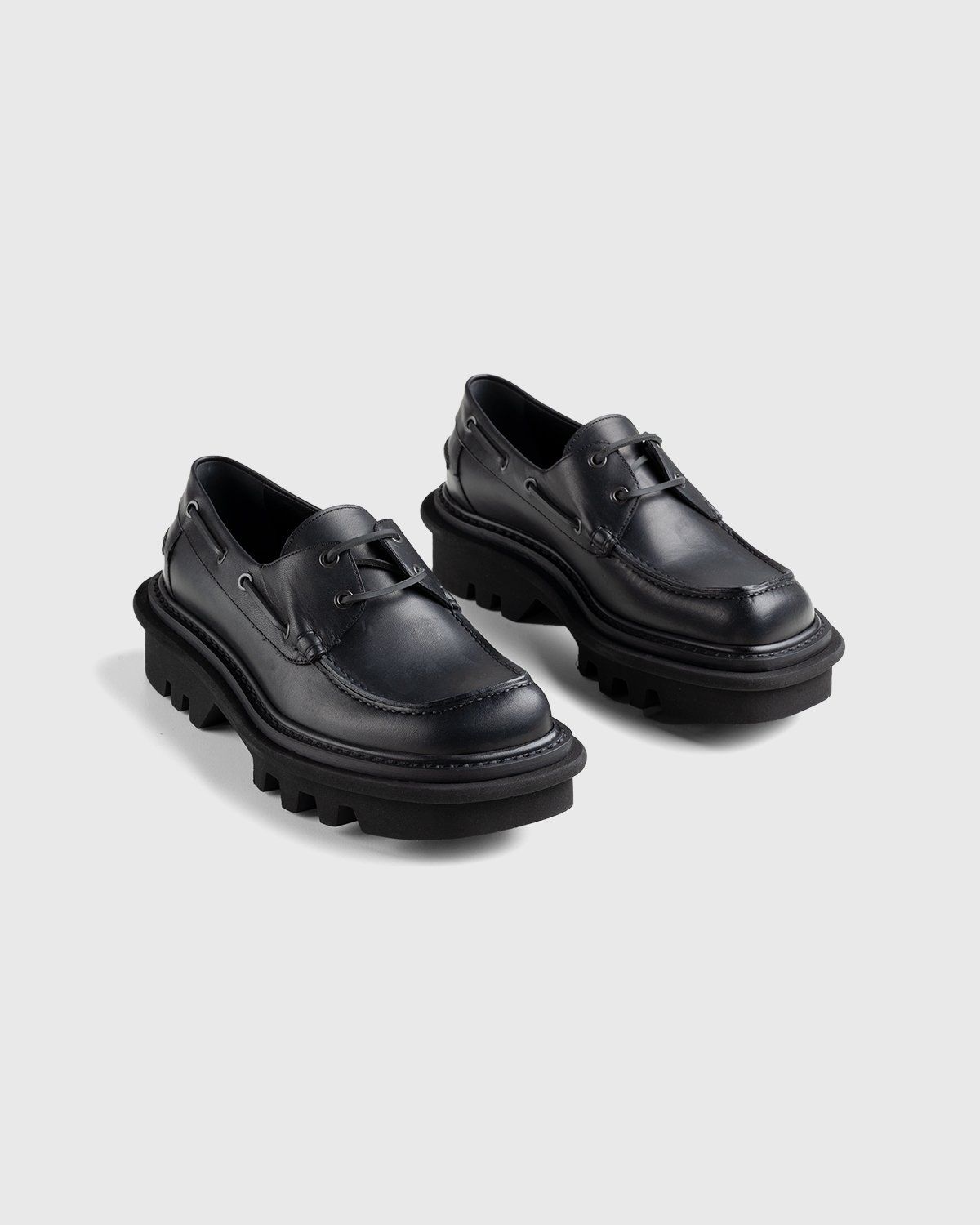 Dries van Noten – Leather Boat Shoe Black - Boat Shoes & Moccasins - Black - Image 3