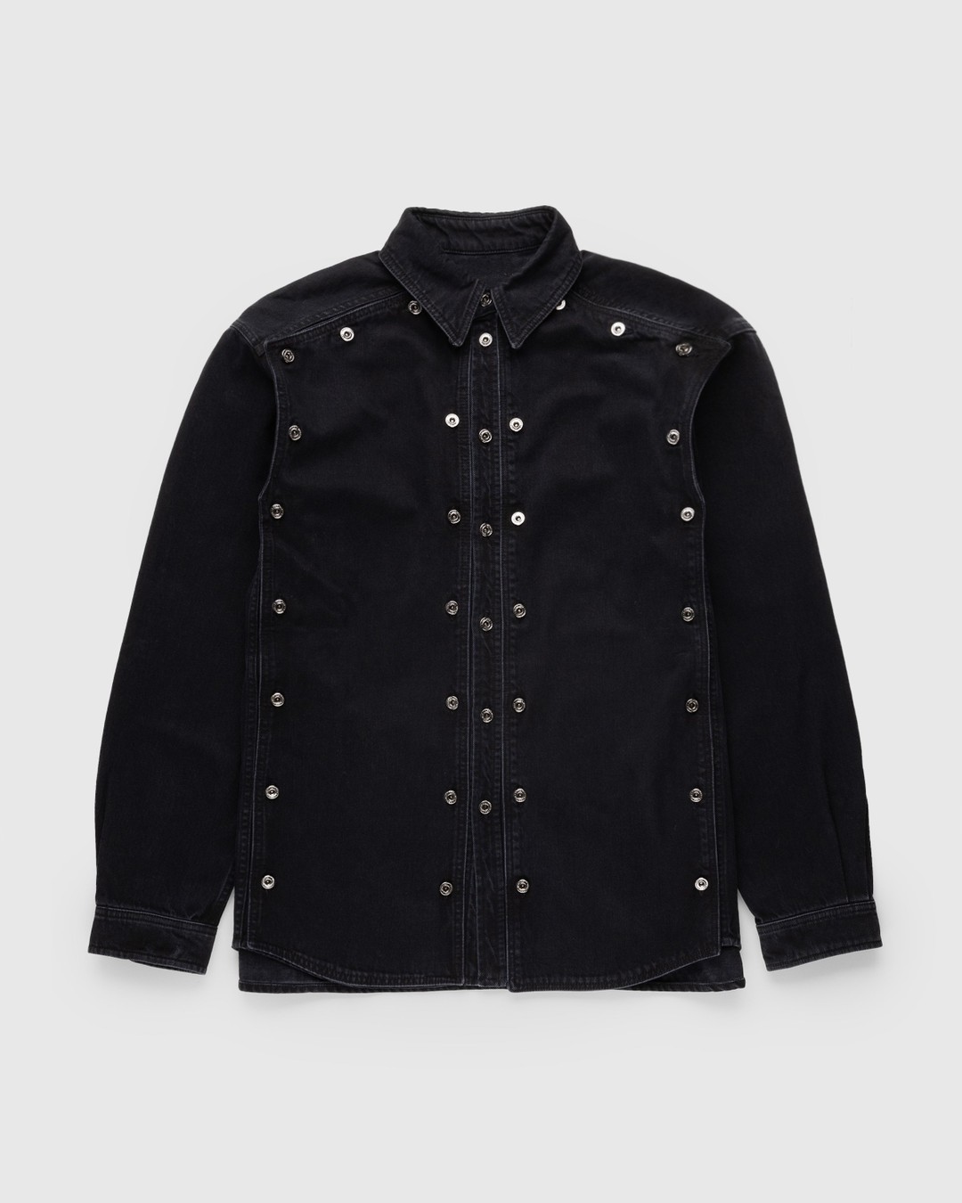 Y/Project – Evergreen Snap Off Denim Shirt Black - Shirts - Black - Image 1