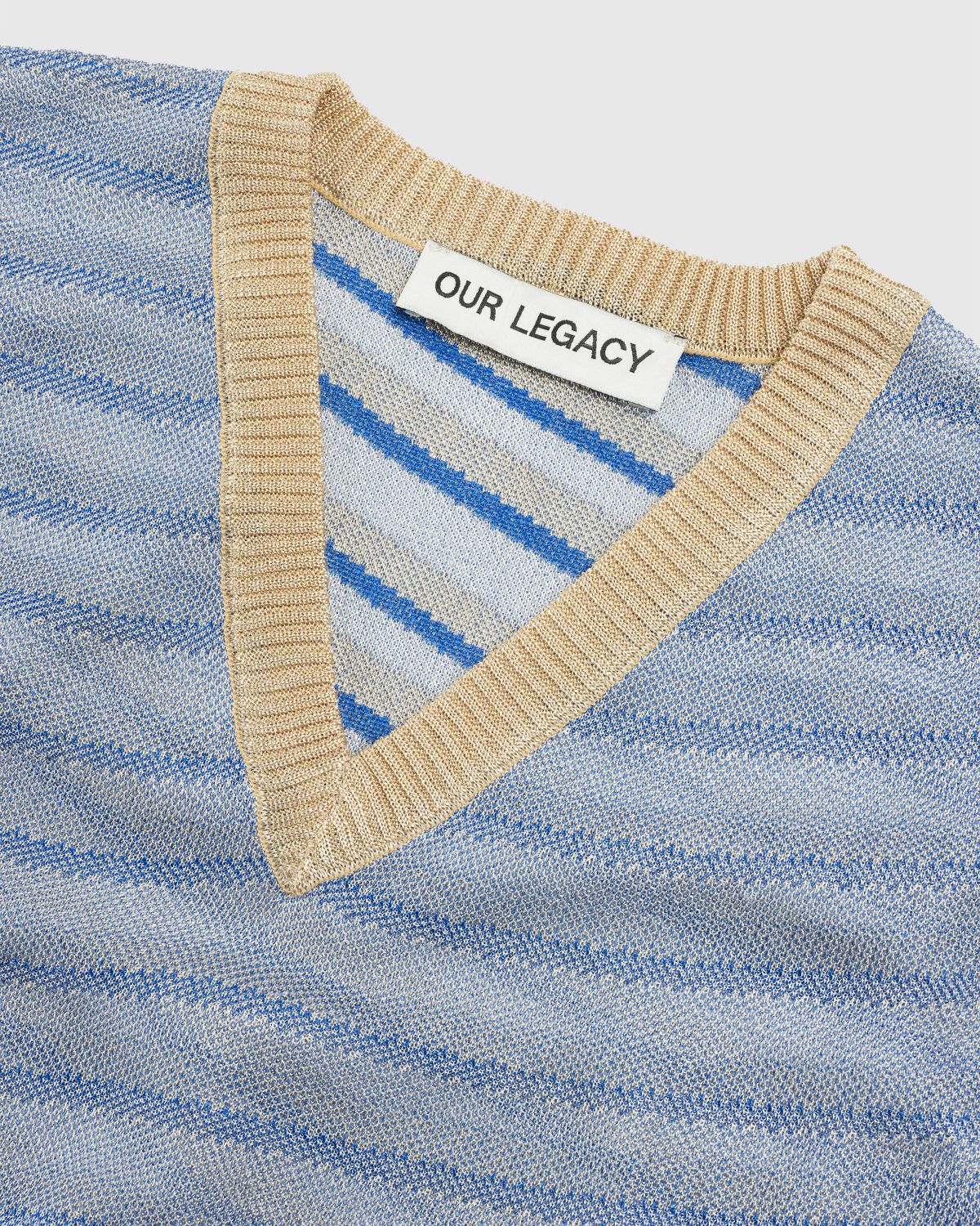 Our Legacy – Knitted Vest Cartoon Static Stripe - Knitwear - Purple - Image 5