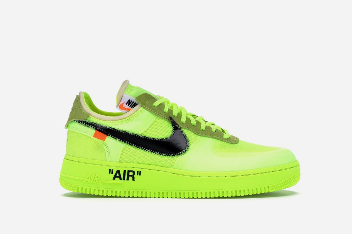 Lime green off white shoes cheap