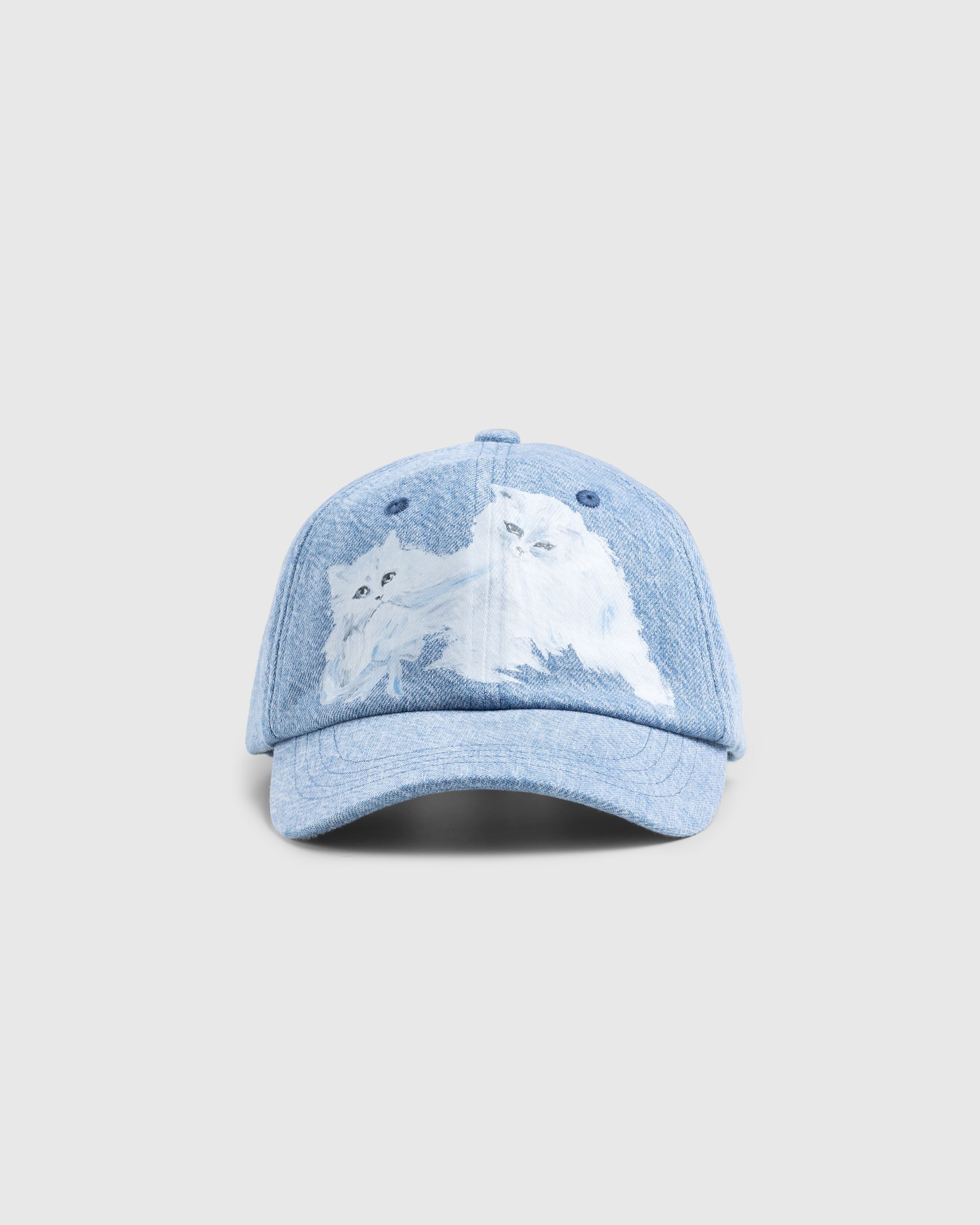 Acne Studios – Cat Print Denim Cap Blue - Hats - Blue - Image 2