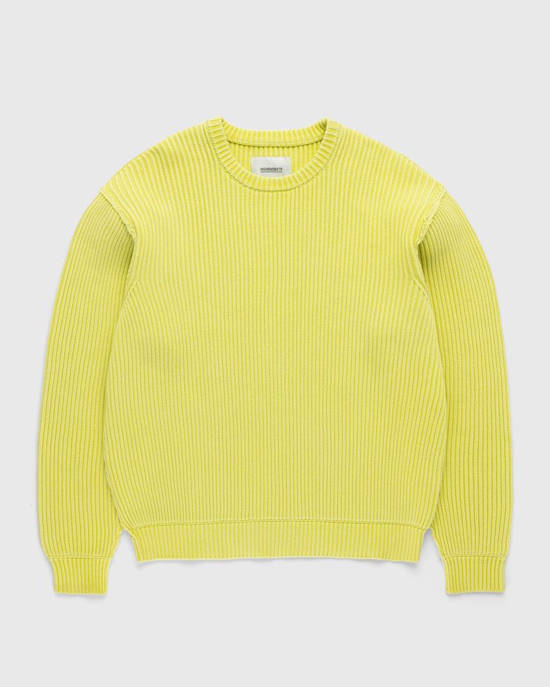 Highsnobiety – Pigment Dyed Loose Knit Sweater Yellow