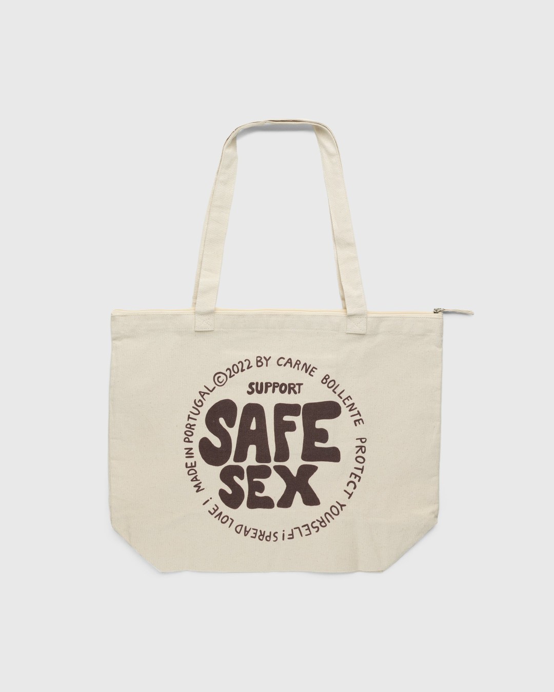 Carne Bollente – Security First Tote Beige - Tote Bags - White - Image 2