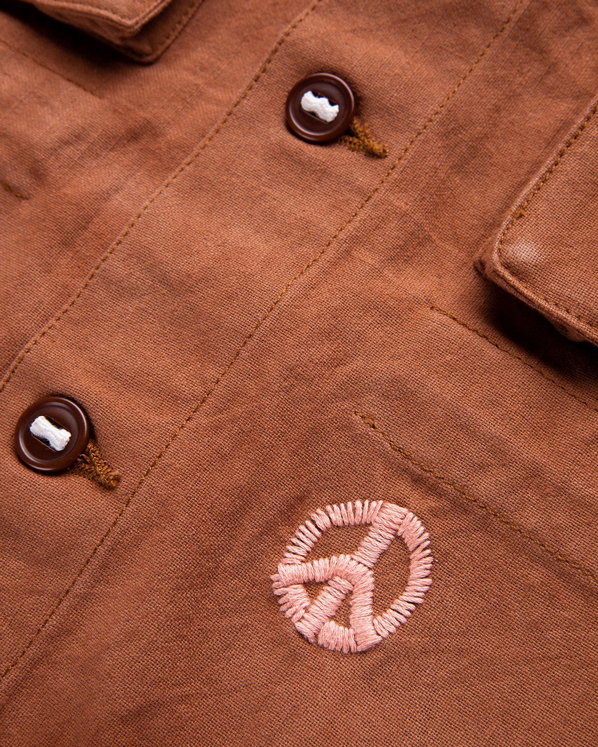 Story mfg. – Helix Jacket Bark Pink Lunar Clamp - Shirts - Brown - Image 4