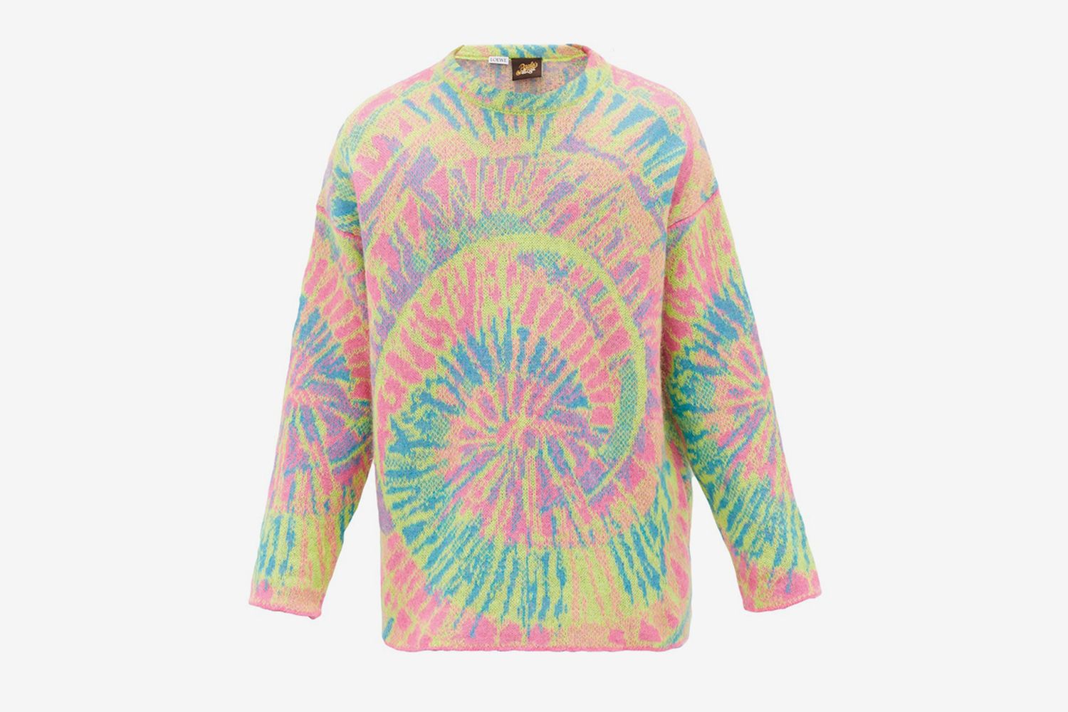 Psychedelic-Jacquard Mohair-Blend Sweater