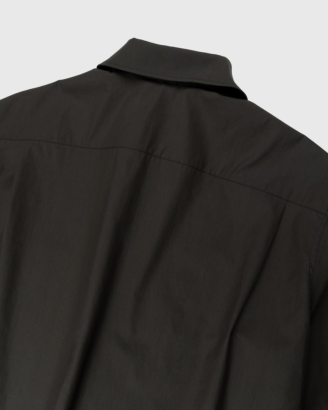 Lemaire – Convertible Collar Long Sleeve Shirt Espresso - Longsleeve Shirts - Brown - Image 3