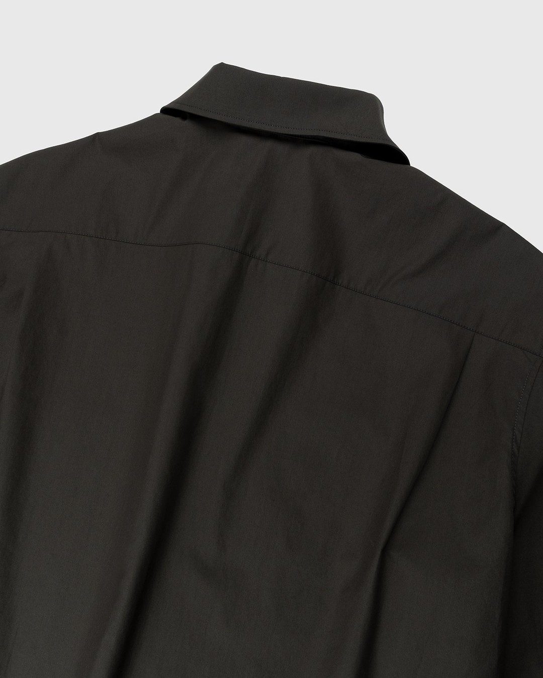 Lemaire – Convertible Collar Long Sleeve Shirt Espresso - Shirts - Brown - Image 3